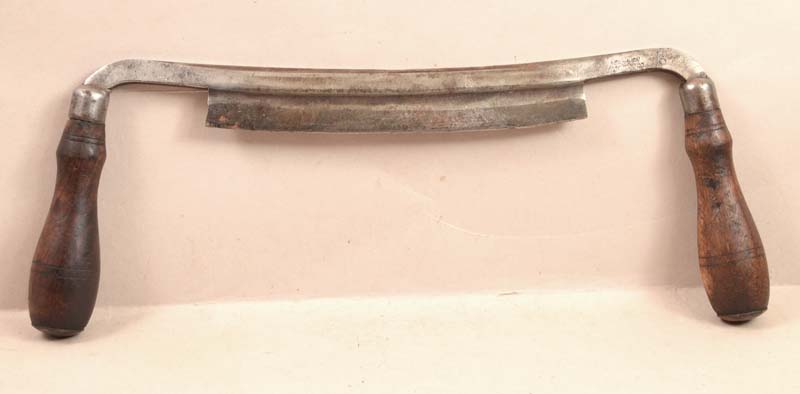 Antique Watrous & Co Wood Handled Adjustable Draw Knife 8 Blade, 15-1/2  H-H
